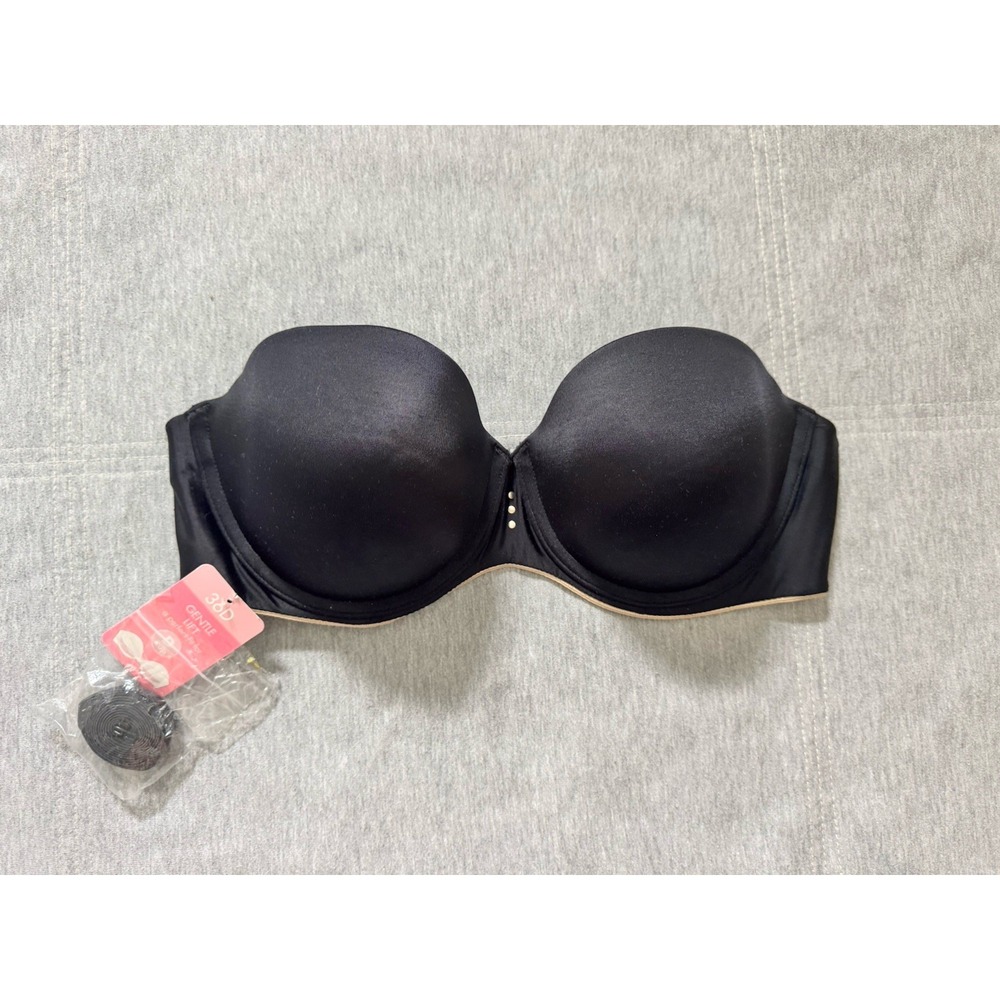 sweet nothings convertible strapless black Lace embroidered cup Bra 36D